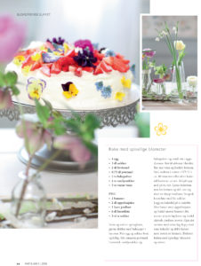 Kake m spiselige blomster