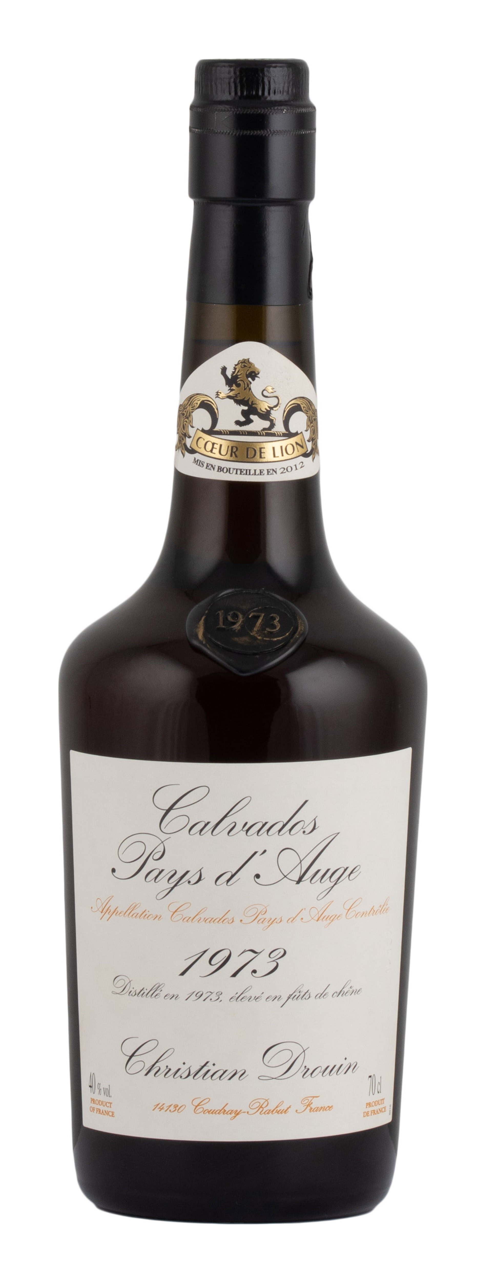 は自分にプチご褒美を Millésimes Les Calvados Drouin Christian 1973 solera.no - ブランデー